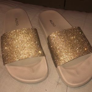 Gold Embellished Slides